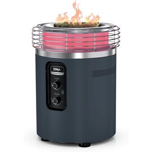Ninja Fireside360 Fire Pit/Heater, 80,000 BTU, 3 Modes, Rust | Ninja Fireside360 offers flame, heat, or both with up to 80,000 BTUs, hassle-free dial control, and smokeless design(Cyberspace)
