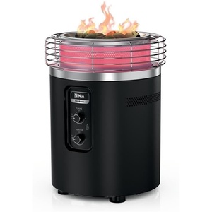 Ninja Fireside360 Fire Pit/Heater, 80,000 BTU, 3 Modes, Rust | Ninja Fireside360 offers flame, heat, or both with up to 80,000 BTUs, hassle-free dial control, and smokeless design(Black)