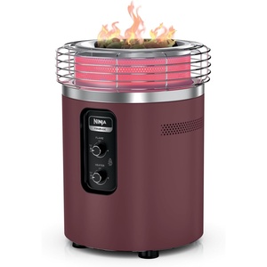 Ninja Fireside360 Fire Pit/Heater, 80,000 BTU, 3 Modes, Rust | Ninja Fireside360 offers flame, heat, or both with up to 80,000 BTUs, hassle-free dial control, and smokeless design(Maroon)