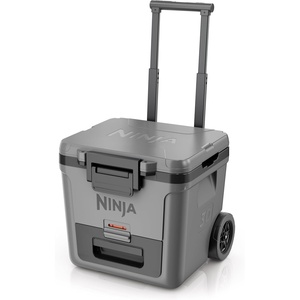 Ninja FrostVault 30qt Cooler with Wheels, Dry Storage, Lakeshore Blue | Ninja FrostVault’s 30-qt capacity holds 48 cans, keeps food cool & dry, and rolls easily on all-terrain wheels(Slate Gray)