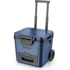 Ninja FrostVault 30qt Cooler with Wheels, Dry Storage, Lakeshore Blue | Ninja FrostVault’s 30-qt capacity holds 48 cans, keeps food cool & dry, and rolls easily on all-terrain wheels(Lakeshore Blue)