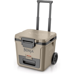 Ninja FrostVault 30qt Cooler with Wheels, Dry Storage, Lakeshore Blue | Ninja FrostVault’s 30-qt capacity holds 48 cans, keeps food cool & dry, and rolls easily on all-terrain wheels(Birch Beige)