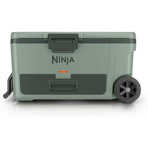 Ninja FrostVault™ 45qt Cooler with Wheels, Dry Storage, Charcoal Gray | Ninja FrostVault’s 45-qt capacity holds 68 cans, keeps food cool & dry, and rolls easily on all-terrain wheels(Spanish Moss)