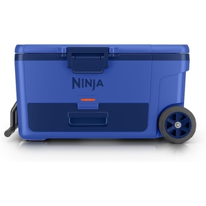 Ninja FrostVault™ 45qt Cooler with Wheels, Dry Storage, Charcoal Gray | Ninja FrostVault’s 45-qt capacity holds 68 cans, keeps food cool & dry, and rolls easily on all-terrain wheels(Luminous Blue)