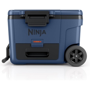 Ninja FrostVault™ 45qt Cooler with Wheels, Dry Storage, Charcoal Gray | Ninja FrostVault’s 45-qt capacity holds 68 cans, keeps food cool & dry, and rolls easily on all-terrain wheels(Lakeshore Blue)