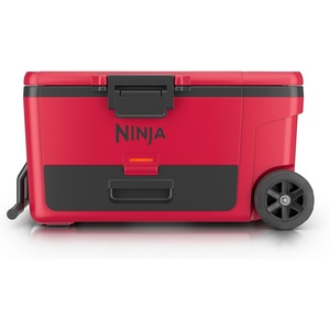 Ninja FrostVault™ 45qt Cooler with Wheels, Dry Storage, Charcoal Gray | Ninja FrostVault’s 45-qt capacity holds 68 cans, keeps food cool & dry, and rolls easily on all-terrain wheels(True Red)