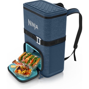 Ninja FrostVault™ Go Soft Backpack Cooler, Dry Storage, Birch Beige | Ninja FrostVault Go soft cooler, stays cool for hours with a leakproof, easy-access lid, and carries like a backpack(Blue)