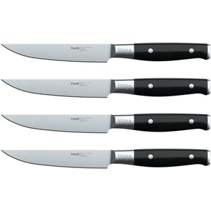 Ninja K32004 Foodi NeverDull System 4-Piece Steak Knife Set, Premium, German Stainless Steel, Black(4 piece set)