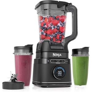 Ninja Kitchen System, BlendSense Tech, 72 oz, 1800PW, Black, TB401 | BlendSense Tech for smoothies, cookie dough, salsa & more. 8-cup processor bowl, 24-oz cup, 1800 peak watts.(Ninja BlendSense Pro DUO)