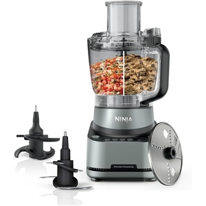 Ninja PrecisionPro Food Processor & Dough Mixer, 1000PW, 9-Cup, BZ601 | Auto-iQ presets for chopping, slicing/shredding, pureeing & dough. 9-cup bowl. BPA-free, dishwasher-safe parts.(Silver)