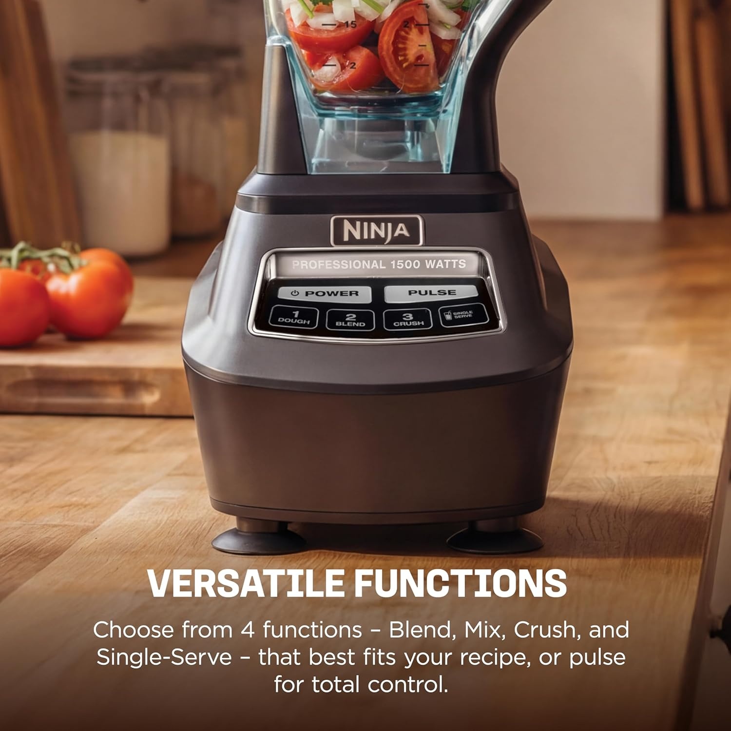 image:imageNinja BL660 Professional Compact Smoothie amp Food Processing Blender 1100Watts 3 Functions for Frozen Drinks Smoothies Sauces amp More 72oz Pitcher 2 16oz ToGo Cups amp Spout Lids GrayPro Kitchen System