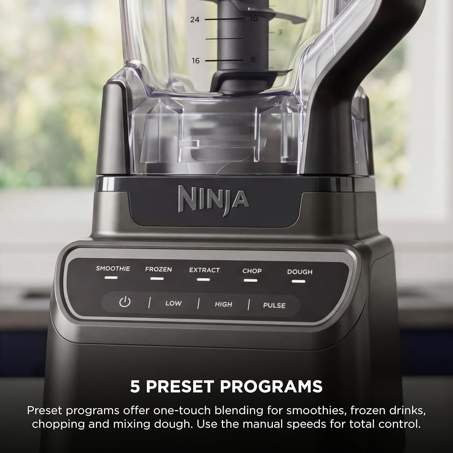 image:imageNinja BL660 Professional Compact Smoothie amp Food Processing Blender 1100Watts 3 Functions for Frozen Drinks Smoothies Sauces amp More 72oz Pitcher 2 16oz ToGo Cups amp Spout Lids GrayTotalCrush Kitchen System Pro