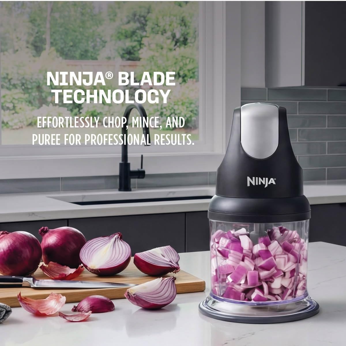 image:imageNinja Express Chop Manual Food Processor 16oz Bowl Gray NJ100GR