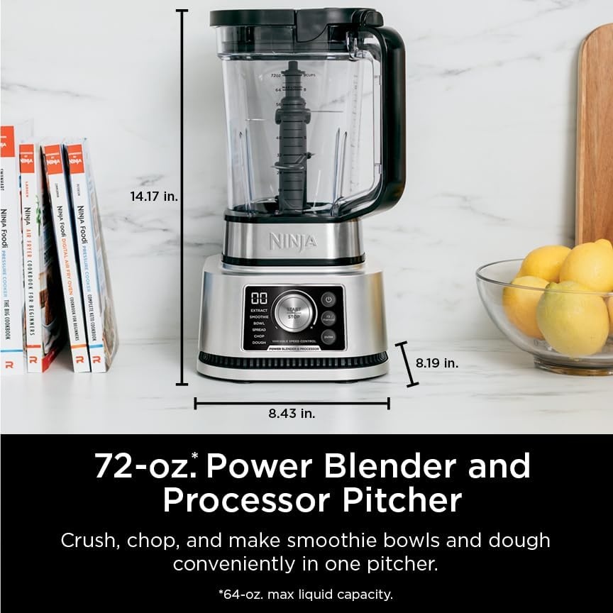 image:imageNinja Foodi Power Blender amp Food Processor 6 Functions Silver SS351BlenderFood Prep Combo