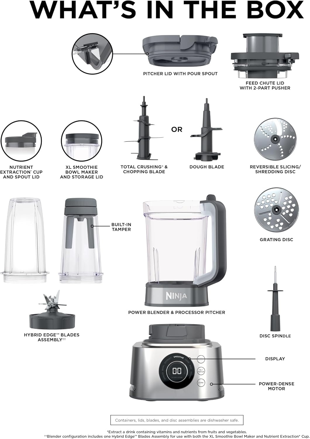 image:imageNinja Foodi Power Blender amp Food Processor 6 Functions Silver SS351Pro Plus BlenderFood Prep Combo
