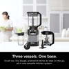 Ninja AMZ493BRN Compact Kitchen System with Auto-iQ, Blender Food Processor Combo, Blend, Chop, Mix Doughs, 1200 Watts, Dishwasher safe 18 oz. Cup, black/grey (Renewed)
