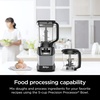Ninja AMZ493BRN Compact Kitchen System with Auto-iQ, Blender Food Processor Combo, Blend, Chop, Mix Doughs, 1200 Watts, Dishwasher safe 18 oz. Cup, black/grey (Renewed)