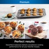Ninja B30013 Foodi NeverStick Premium 9 inch x 13 inch Baking Sheet, Nonstick, Oven Safe up to 500⁰F, Dishwasher Safe, Grey(12 Muffin Pan)