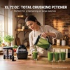 Ninja BL660 Professional Compact Smoothie & Food Processing Blender, 1100-Watts, 3 Functions -for Frozen Drinks, Smoothies, Sauces, & More, 72-oz.* Pitcher, (2) 16-oz. To-Go Cups & Spout Lids, Gray(Pro Kitchen System)