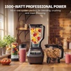 Ninja BL660 Professional Compact Smoothie & Food Processing Blender, 1100-Watts, 3 Functions -for Frozen Drinks, Smoothies, Sauces, & More, 72-oz.* Pitcher, (2) 16-oz. To-Go Cups & Spout Lids, Gray(Pro Kitchen System)