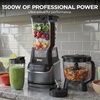 Ninja BL660 Professional Compact Smoothie & Food Processing Blender, 1100-Watts, 3 Functions -for Frozen Drinks, Smoothies, Sauces, & More, 72-oz.* Pitcher, (2) 16-oz. To-Go Cups & Spout Lids, Gray(UltraCrush Kitchen System (2026))