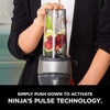Ninja Personal Blender for Shakes, Smoothies, Food Prep, and Frozen Blending with 700-Watt Base and (2) 16-Ounce Cups with Spout Lids (QB3001SS) (Renewed)(Silver)