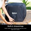 Ninja XSKOCVR Premium Cover, Compatible Woodfire Outdoor Oven (OO100 series), Adjustable Drawstrings, UV and Water-Resistant, Lightweight, Black, 19.5” x 16.5” x 15″(Storage Cover)