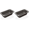 Ninja B30408 Foodi NeverStick Premium 8 inch Square Cake Pan, Nonstick, Oven Safe up to 500⁰F, Dishwasher Safe, Grey(5″x9″ Loaf (Pack of 2))