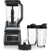 Ninja DB751A Pro Plus DUO Blender, 1400W, Auto-IQ, 3 Modes: Smoothies, Frozen Drinks, 72oz Pitcher, 2x24oz Cups, Pro Blades, Black/Stainless