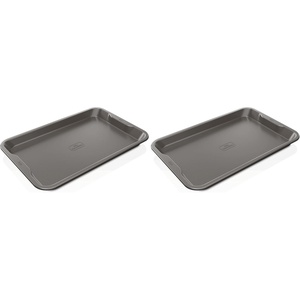 Ninja B30013 Foodi NeverStick Premium 9 inch x 13 inch Baking Sheet, Nonstick, Oven Safe up to 500⁰F, Dishwasher Safe, Grey(10″x15″ Cookie Pan (Pack of 2))
