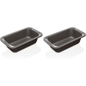 Ninja B30408 Foodi NeverStick Premium 8 inch Square Cake Pan, Nonstick, Oven Safe up to 500⁰F, Dishwasher Safe, Grey(5″x9″ Loaf (Pack of 2))