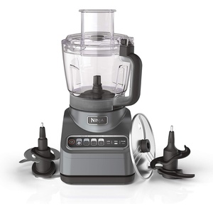 Ninja BN601 Professional Plus Food Processor 1000-Peak-Watts with Auto-iQ Preset Programs Chop Puree Dough Slice Shred with a 9-Cup Capacity and a Silver Stainless Finish (Renewed)