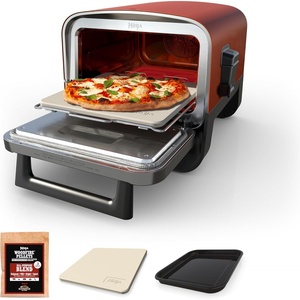 Ninja Woodfire Oven & Smoker, 8-in-1, Heats to 700°F, Terracotta Red, OO101(Pizza Oven + Smoker)