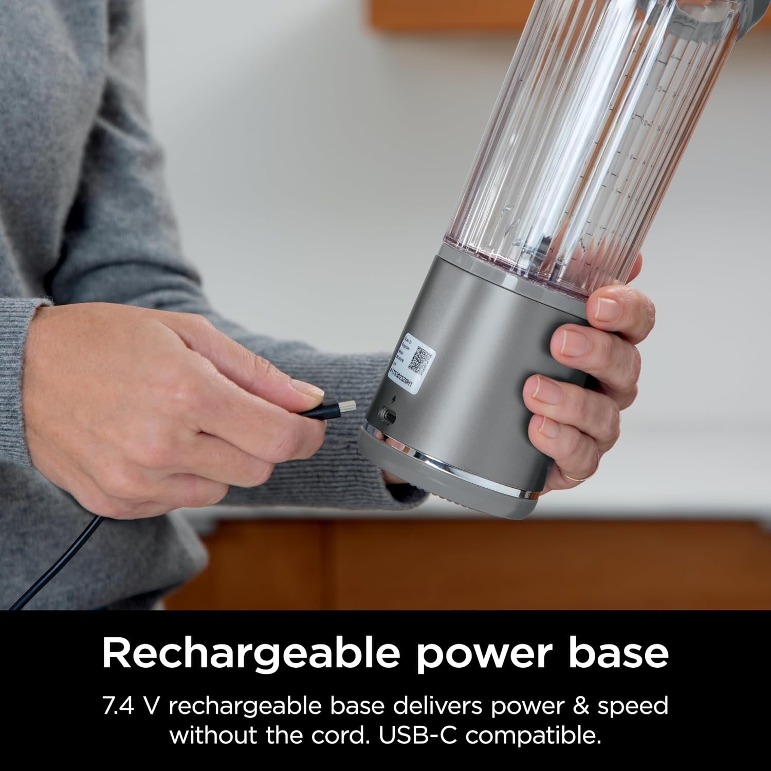 image:imageNinja Blast Portable Blender amp Accessories 18oz Grey CL155AGYBlender 2 Vessels Grey