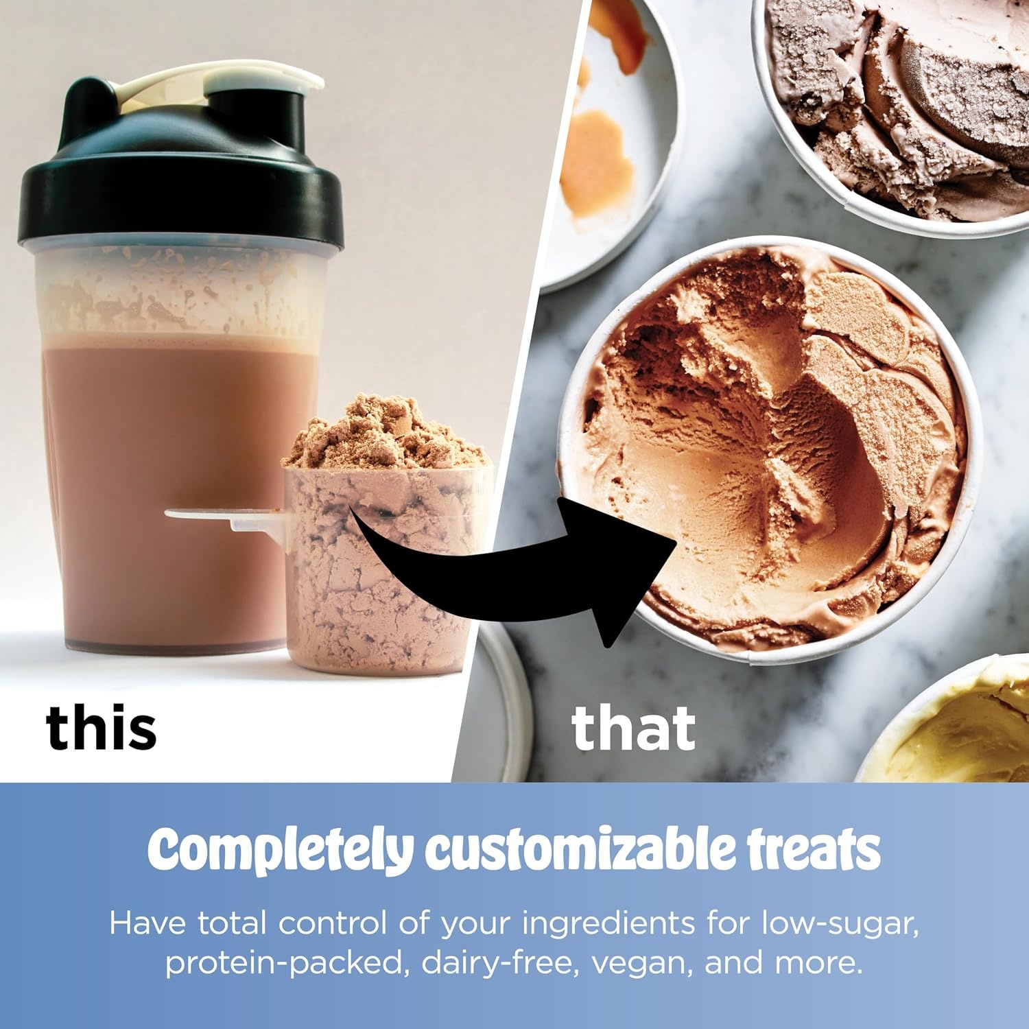 image:imageNinja CREAMi Ice Cream Maker Bundle Includes 416 oz Tubs for Gelato Mixins Milkshakes Sorbet Smoothie Bowls amp More 7 OneTouch Programs Compact Size Perfect for Kids SilverSilver 4 Pints