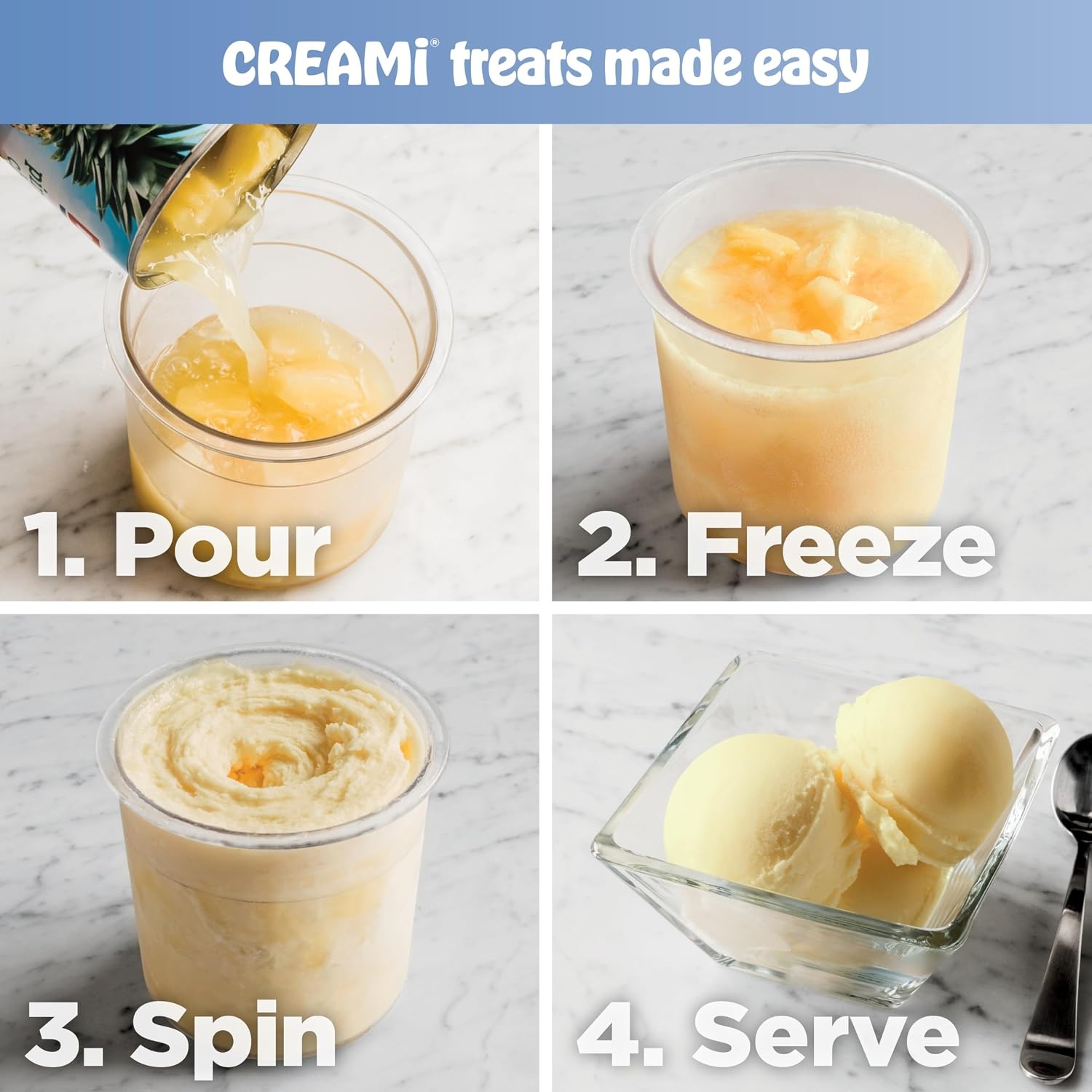 image:imageNinja CREAMi Ice Cream Maker Bundle Includes 416 oz Tubs for Gelato Mixins Milkshakes Sorbet Smoothie Bowls amp More 7 OneTouch Programs Compact Size Perfect for Kids SilverSilver 4 Pints