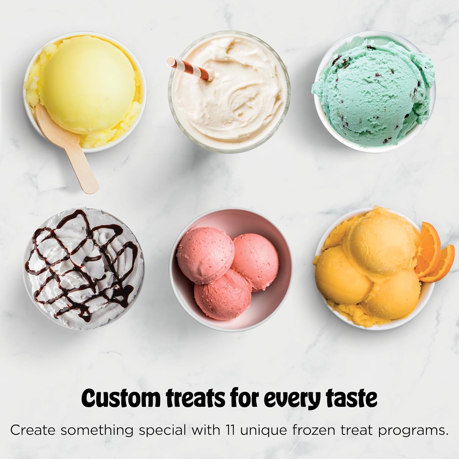 image:imageNinja CREAMi Deluxe Ice Cream Maker 11in1 Create Frozen Desserts Sorbet Milkshakes Yogurt amp More Includes 2 Dishwasher Safe XL 24 Oz Tubs with storage lids Blue NC501ND