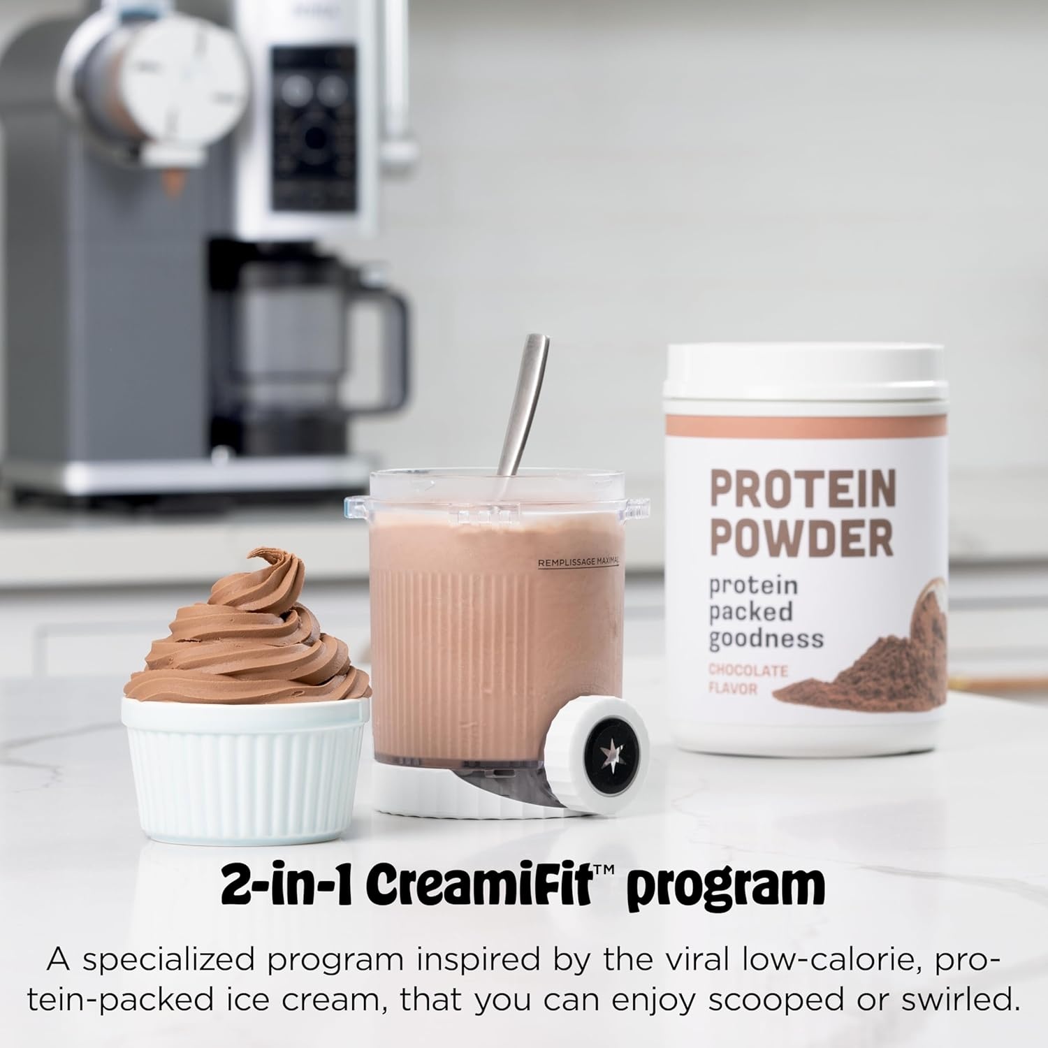 image:imageNinja CREAMi Scoop amp Swirl Ice Cream and Soft Serve Maker Oprahs Favorite Things 2025 13 Programs Soft Serve Handle amp 4 CREAMi 2in1 16oz Pints Gift for Kids amp ALL ages NC701CREAMi Swirl 4 16 oz Pints