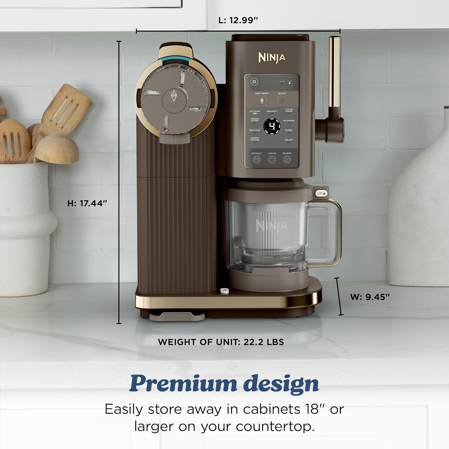 image:imageNinja Creami Scoop amp Swirl 13in1 Ice Cream and Soft Serve Maker NC701BLCREAMi Scoop Swirl Mocha