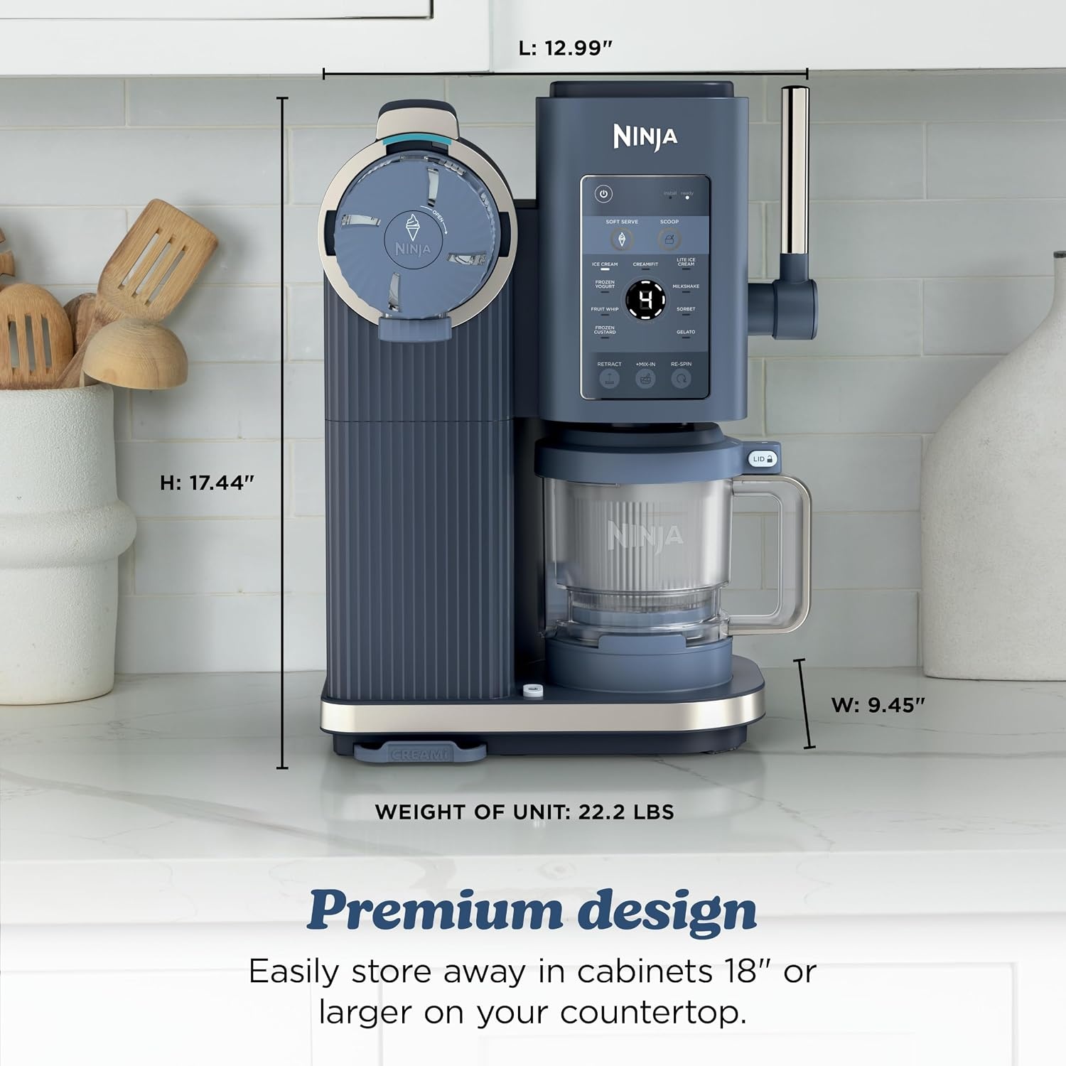 image:imageNinja Creami Scoop amp Swirl 13in1 Ice Cream and Soft Serve Maker NC701BLCREAMi Scoop Swirl Navy