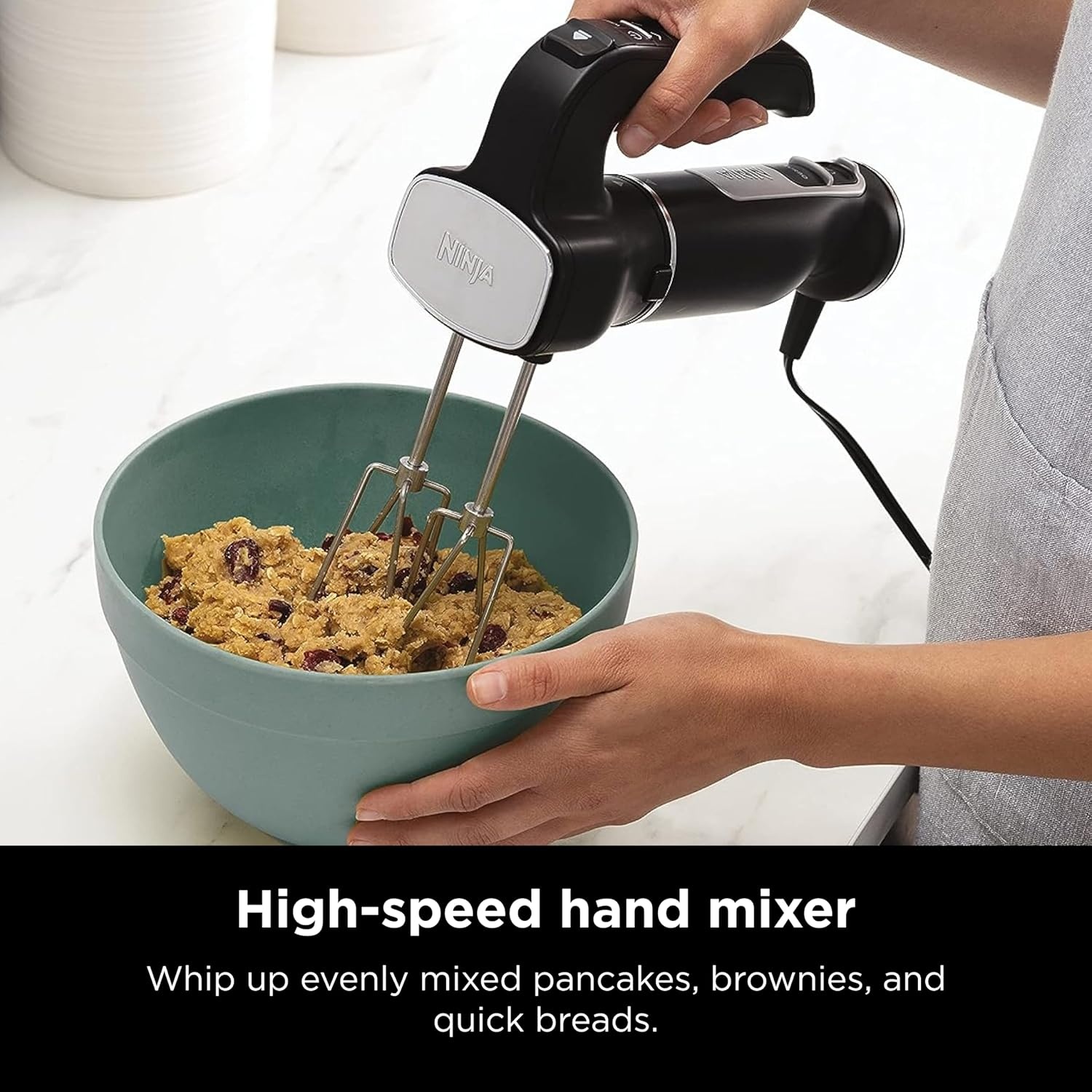 image:imageNinja Immersion Blender amp Whisk 4 Speeds 4oz Cup Deep Navy CI201NDBlack