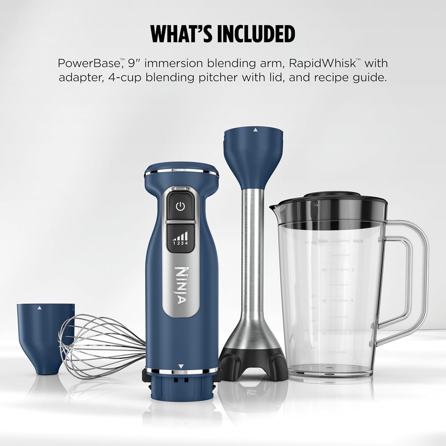 image:imageNinja Immersion Blender amp Whisk 4 Speeds 4oz Cup Deep Navy CI201NDNavy