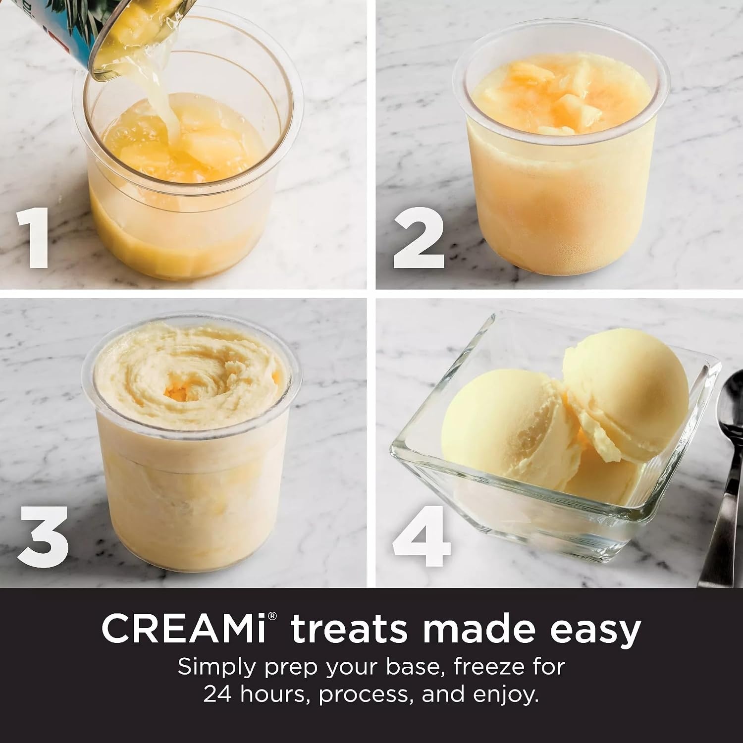 image:imageSharkNinja NC301 CREAMi 7In1 Ice Cream Maker with 7 Custom Frozen Treat Modes and Easy 3Step Treat Preparation Cloud Silver Renewed