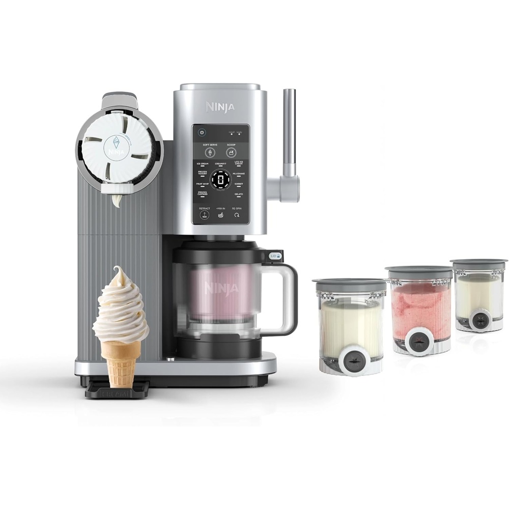 image:imageNinja CREAMi Scoop amp Swirl Ice Cream and Soft Serve Maker Oprahs Favorite Things 2025 13 Programs Soft Serve Handle amp 4 CREAMi 2in1 16oz Pints Gift for Kids amp ALL ages NC701CREAMi Swirl 4 16 oz Pints