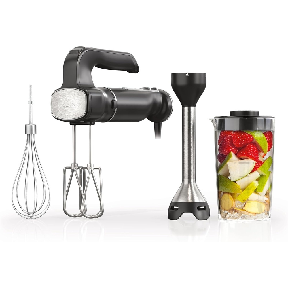 image:imageNinja Immersion Blender amp Whisk 4 Speeds 4oz Cup Deep Navy CI201NDBlack