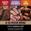 Ninja OG751 Woodfire Pro Outdoor Grill with Built-In Thermometer, 7-in-1 Master Grill, BBQ Smoker&Outdoor Air Fryer plus Bake,Roast, Dehydrate,&Broil,Woodfire Technology,with All Purpose Blend Pellets(Cover  2lb Pellets  Stand)