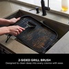 Ninja Woodfire XL Rib Rack for Grilling up to 4 Full Racks of Ribs, Easy to Wipe Clean, Official Accessory, Compatible with Ninja Woodfire XL BBQ Grill OG850 / OG901, Black, XSKOGXLRBRKEU(Cleaning Brush)
