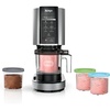 Ninja CREAMi | Ice Cream Maker Bundle | Includes (4)16 oz. Tubs for Gelato, Mix-ins, Milkshakes, Sorbet, Smoothie Bowls & More| 7 One-Touch Programs| Compact Size| Perfect for Kids | Silver(Silver (4 Pints))