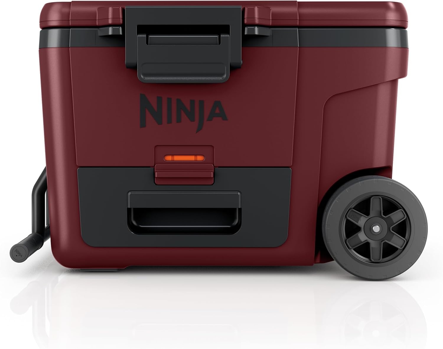 image:imageNinja FrostVault 45qt Cooler with Wheels Dry Storage Drawer Slate GrayMerlot