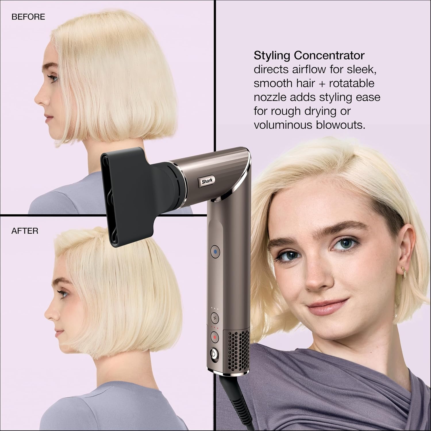 image:imageShark FlexStyle Air MultiStyler amp Drying System Coanda Black HD440BKMocha Silver Winter Special